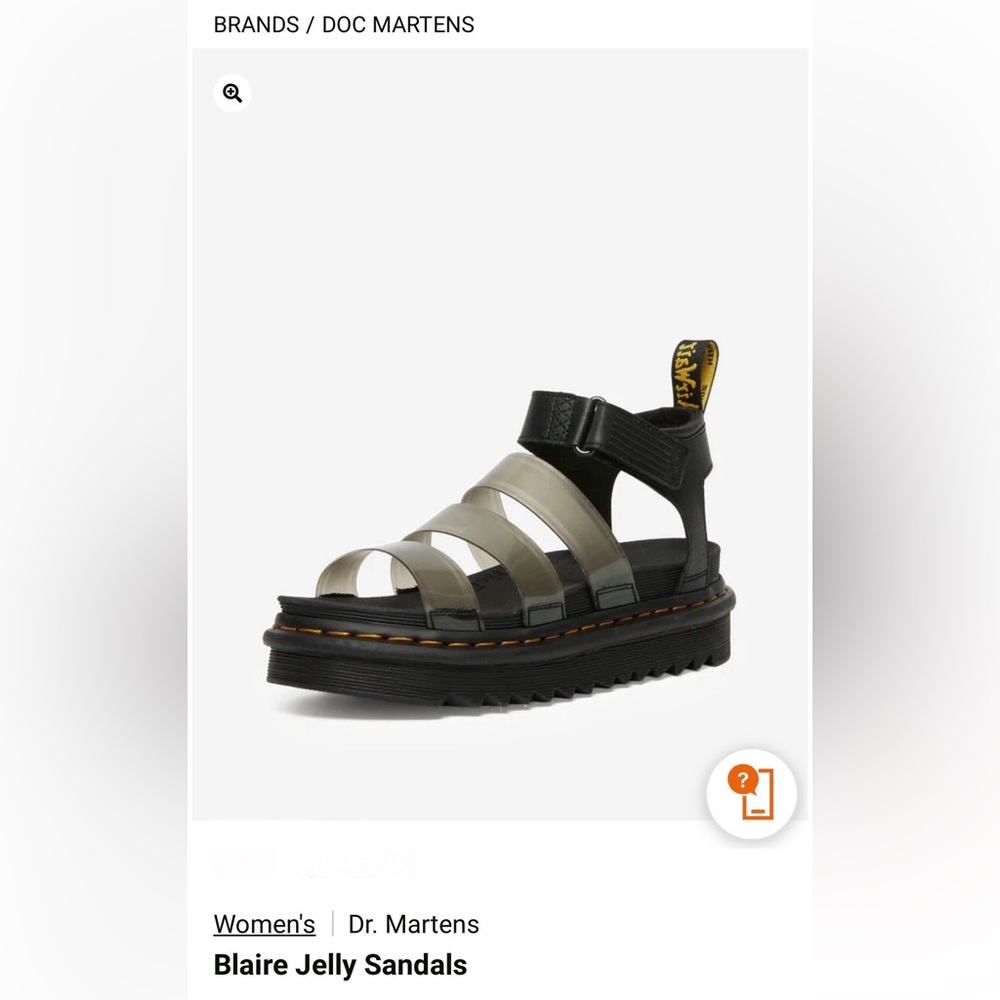 Dr. Martens Black and Gray Sandals